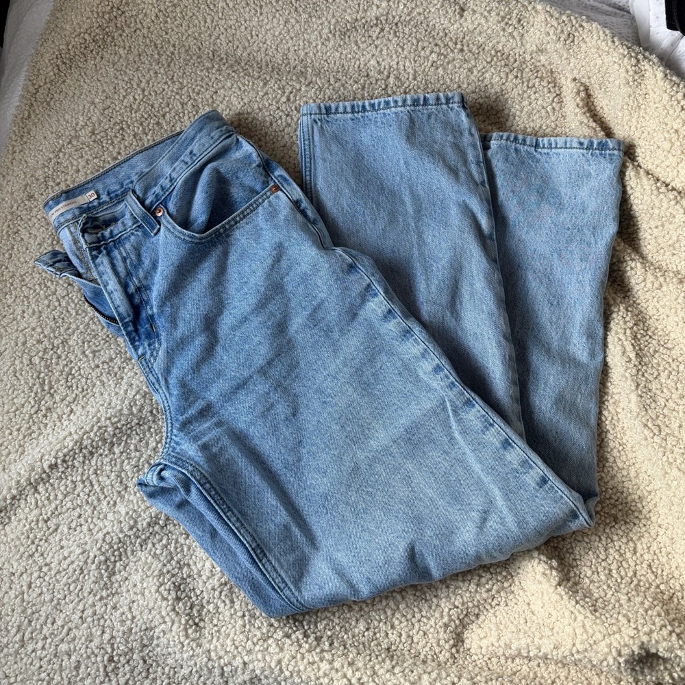 Levi's Light Blue High-Rise Straight Jeans